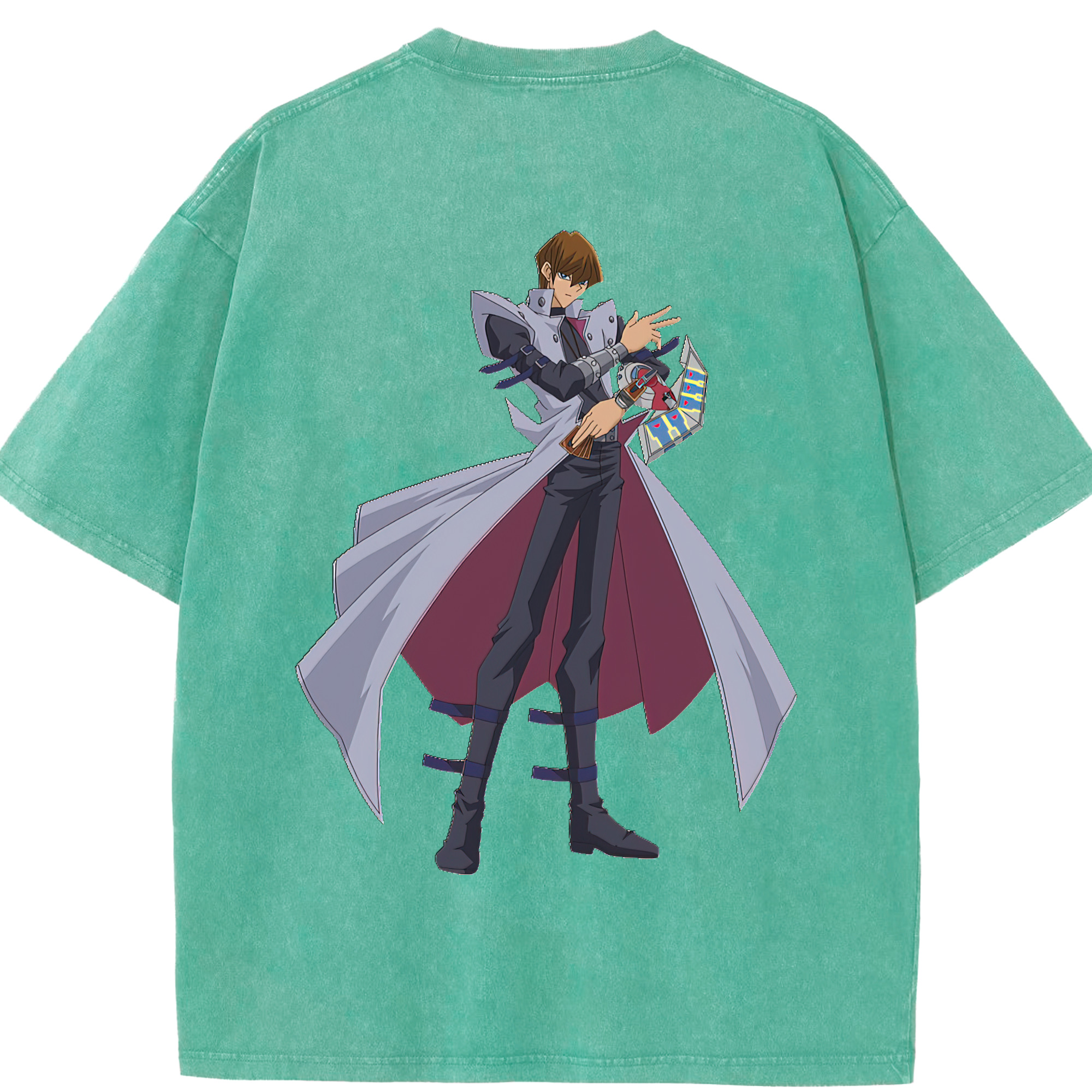 （画像用） 遊☆戯☆王 Yu-Gi-Oh! 綿100% ヴィンテージ風 半袖Tシャツ（背面プリント）